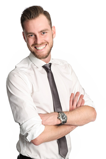 Houkutteleva liikemies valkoinen paita ja solmio
 - Valokuva, kuva