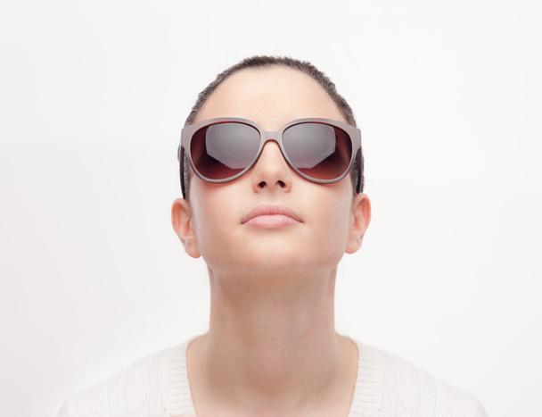 model wearing big sunglasses - Фото, изображение