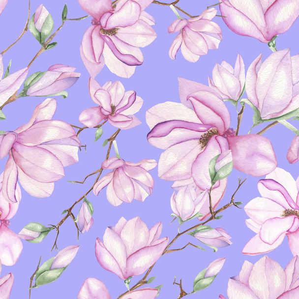 Pattern with magnolias - Foto, Imagen