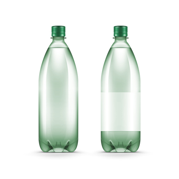 vektorové prázdné plastové modré láhev na vodu, samostatný - Vektor, obrázek