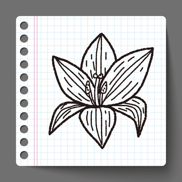 flower doodle - Vektor, kép
