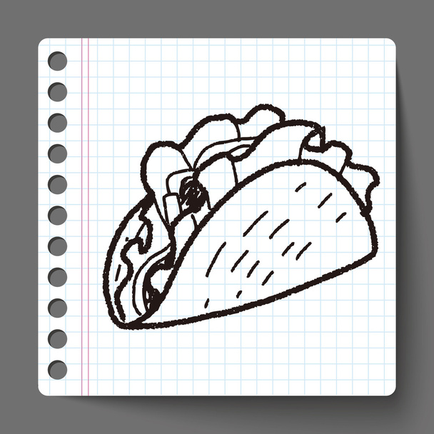 Doodle de burrito
 - Vetor, Imagem