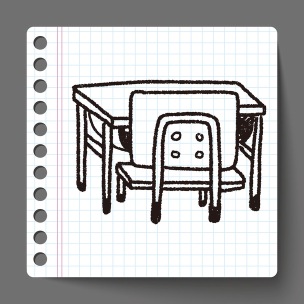 koulun työpöytä doodle
 - Vektori, kuva