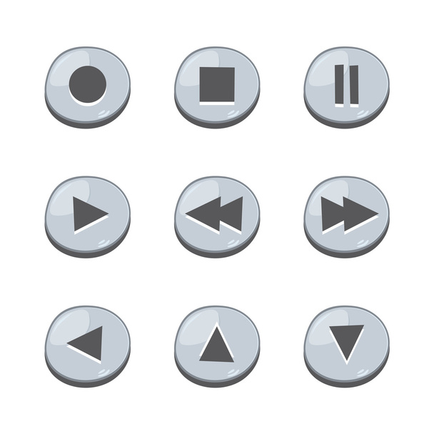 abstract icons button set - Vector, Image
