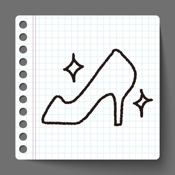 doodle High-heeled shoes - Vector, Image