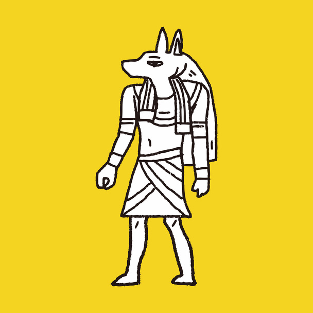 Mısır Tanrı doodle - Vektör, Görsel