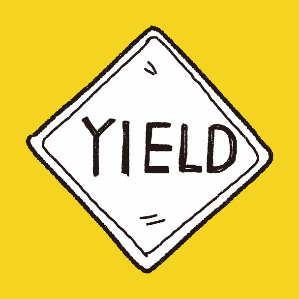 yield doodle - Vector, Image