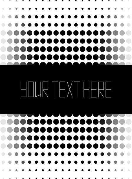 Black and white dotted background - Vector, Imagen