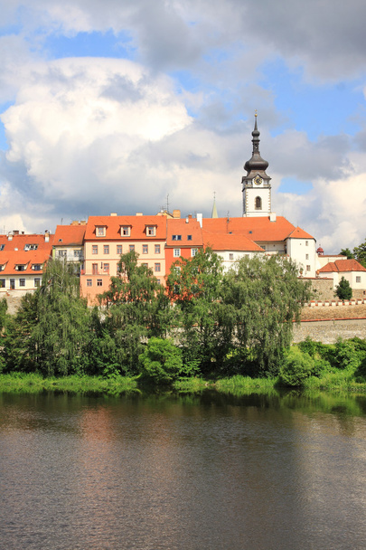 Барвисті середньовічного міста Пісек над річкою Отава, Чеська Республіка - Фото, зображення