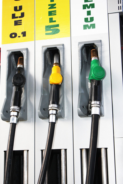 Pompa paliwa na stacji benzynowej - Zdjęcie, obraz