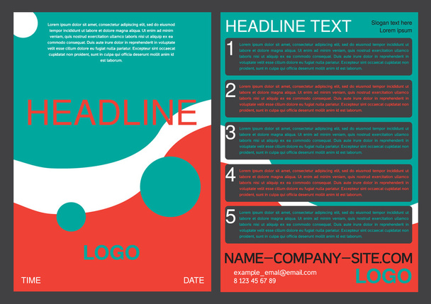 Brochure design template - Vector, Image