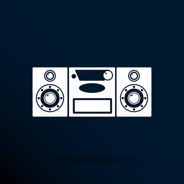 Music center icon Vector illustration art audio - Вектор,изображение