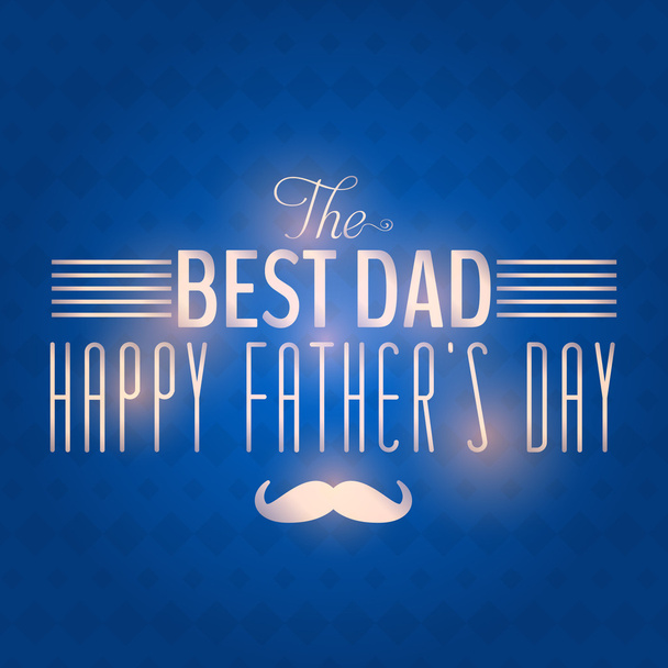 Stylish Text Happy Father's Day Vector Design. Announcement and Celebration Message Poster, Flyer - Vetor, Imagem