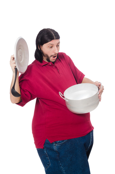 Homme obèse isolé
 - Photo, image