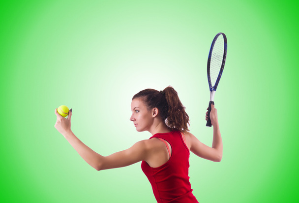 жінка грати в теніс
 - Фото, зображення