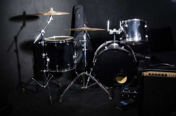 Set of musical instruments in club - Фото, изображение