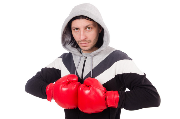 Смешной боксер изолирован
 - Фото, изображение