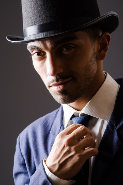 Man with hat in vintage concept - Foto, Imagen