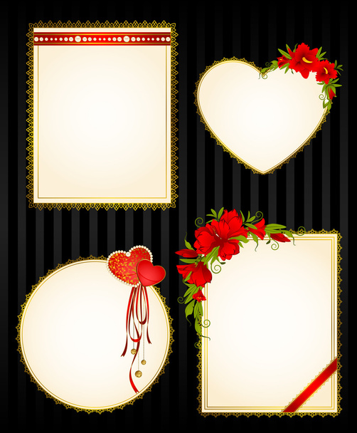 Hearts on the background - Vector, imagen