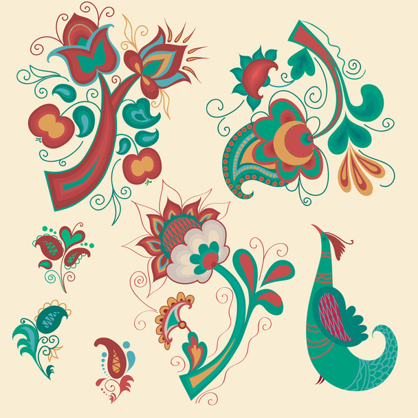 Collection of russian patterns - Vector, afbeelding