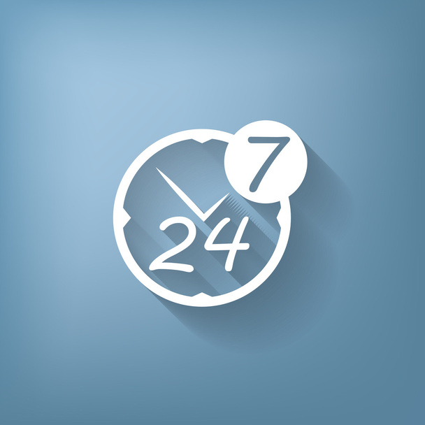 Character 24 7 icon - Vetor, Imagem