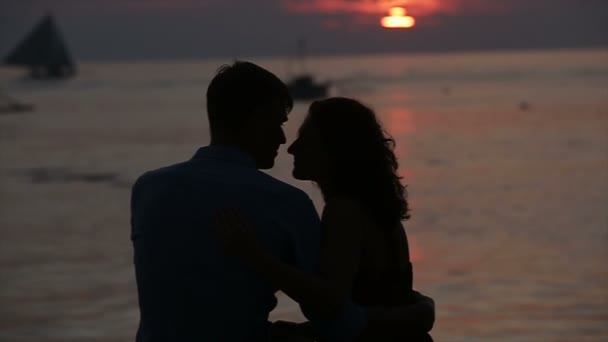 Lovers at sunset - Footage, Video