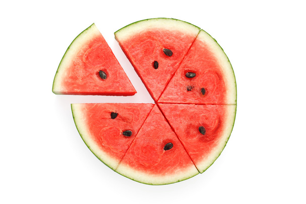 Wassermelone Split Slide lecker frische Sommerfrüchte süßes Dessert - Foto, Bild