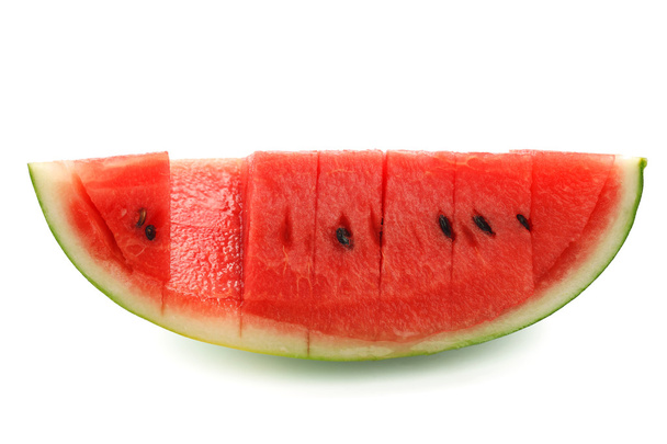 görögdinnye split csúszda finom friss nyári gyümölcs édes desszert - Fotó, kép