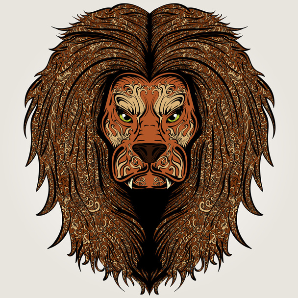 Lion brown colored - Вектор,изображение