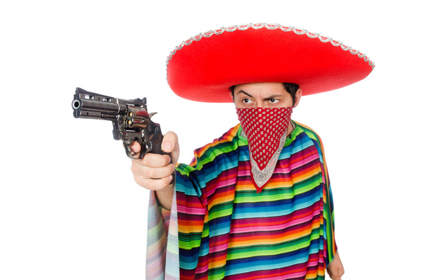 смішний мексиканський в пончо
 - Фото, зображення