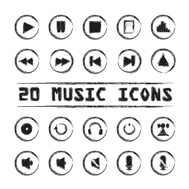 Музыкальные иконы
 - Вектор,изображение