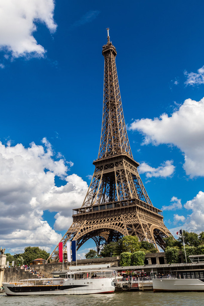 Seine and Eiffel tower  in Paris - Photo, Image
