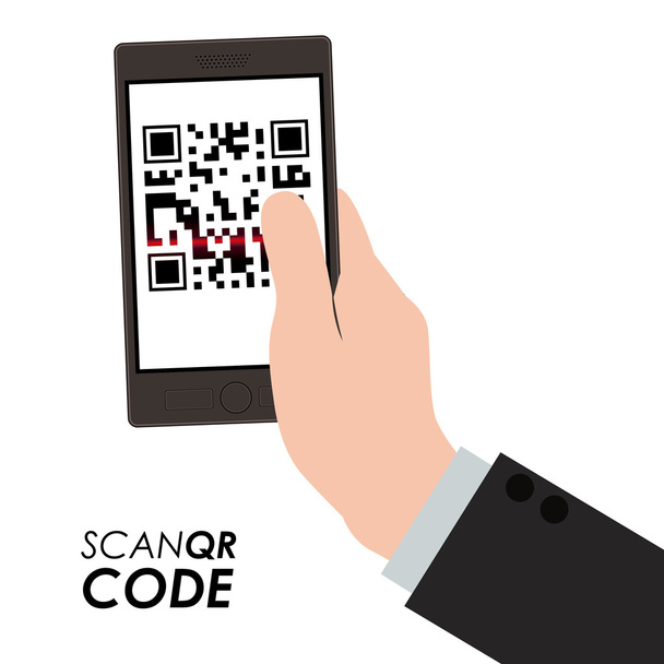 Scan design Qr-kód  - Vektor, kép