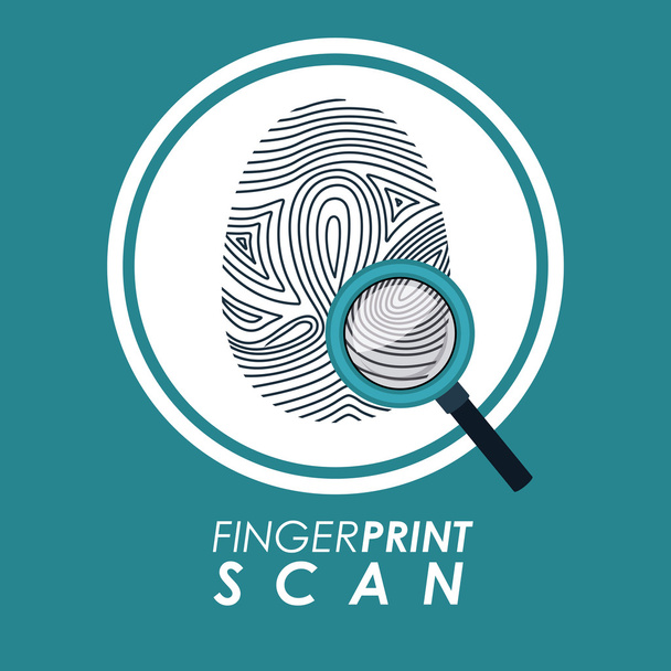 Fingerabdruck-Scanner  - Vektor, Bild