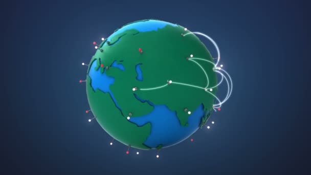Käynnistä Kiina, Kasvava Global Network viestintä, maailmankartta, maa
. - Materiaali, video