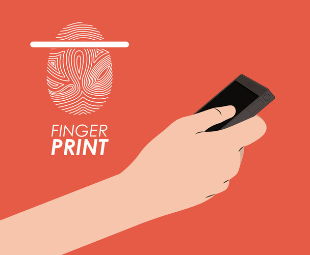 Fingerabdruck-Design  - Vektor, Bild