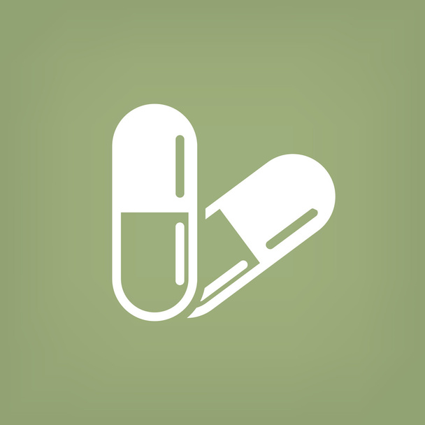 Medical pills web icon - Vektor, obrázek