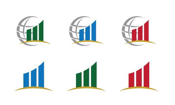 οικονομικών αποθεμάτων λογότυπο - Διάνυσμα, εικόνα