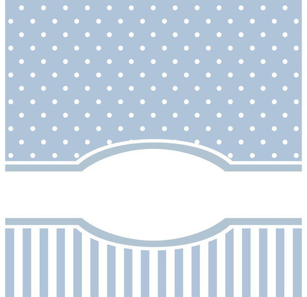 Carte vectorielle à pois bleus doux invitation anniversaire, baby shower, mariage
 - Vecteur, image