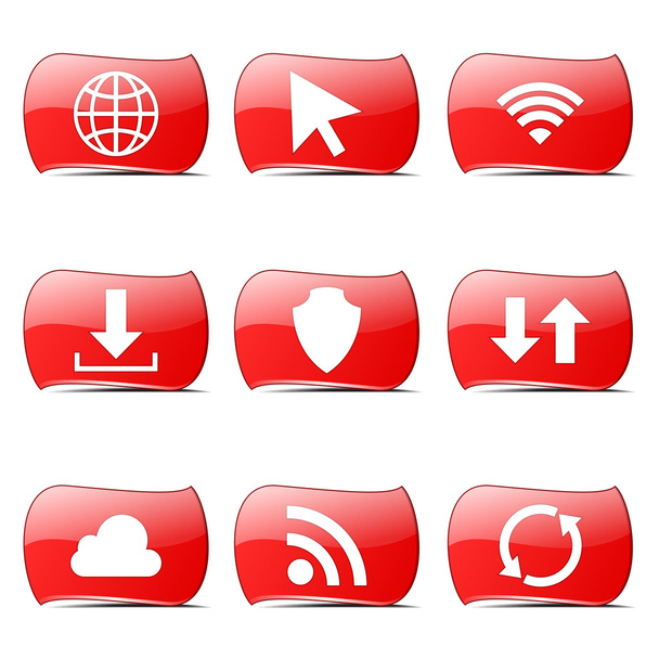 Web Internet Social Icon Set - Vektor, obrázek