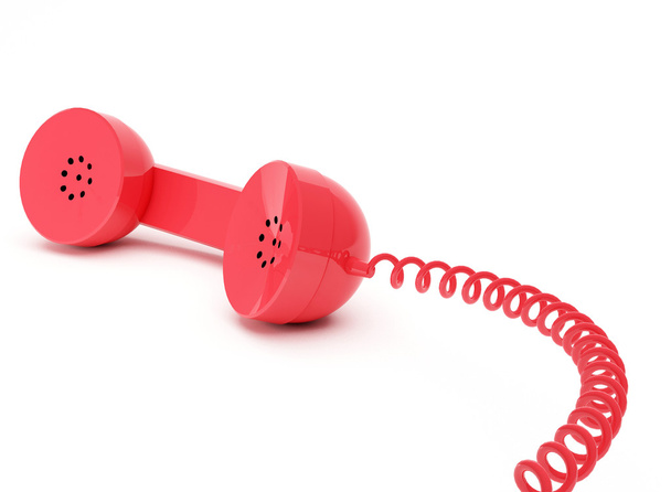 Red telephone receiver - Фото, зображення