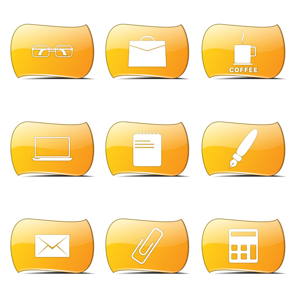 Office Work Icon Set - Vector, Image