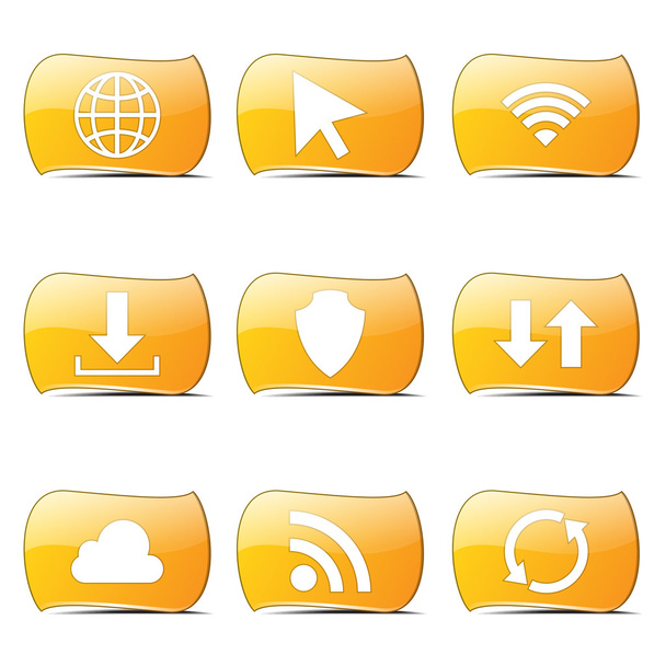 Web Internet Social Icon Set - Vektor, Bild