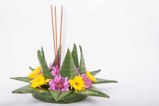 Krathong, the hand crafted floating candle made of floating part - Fotó, kép