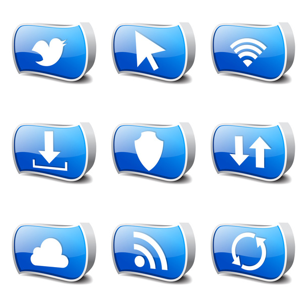 Web Internet Social Icon Set - Vecteur, image