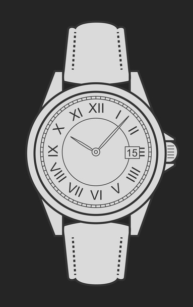 Stylish classic hand watches - Vektör, Görsel