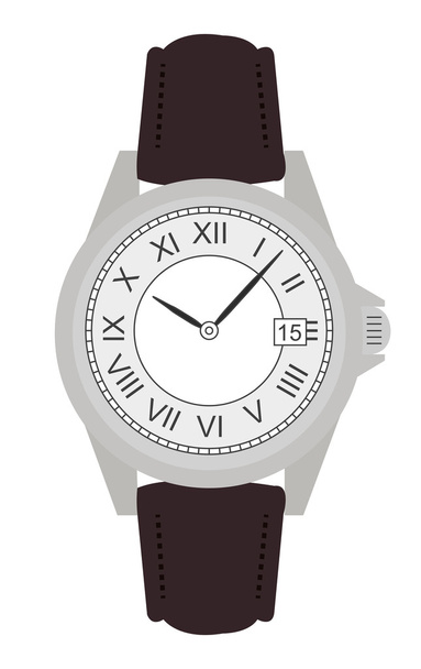 Stylish classic hand watches - Vector, Image