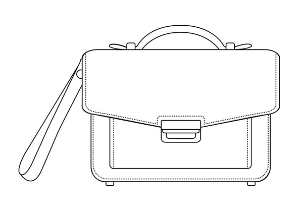 luxury leather hand bag - Vector, imagen