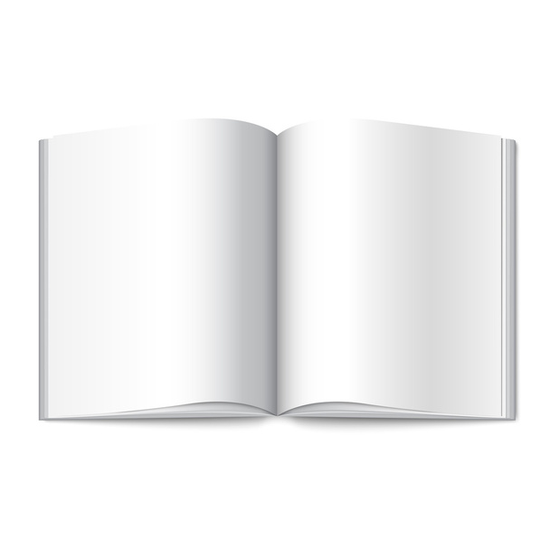 Blank white vector opened book - Vektor, obrázek