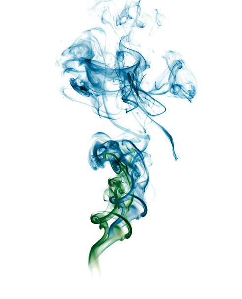 Abstract blue green Smoke - Photo, Image